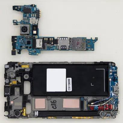 Cómo desmontar Samsung Galaxy Note 4 SM-N910, Paso 10/2