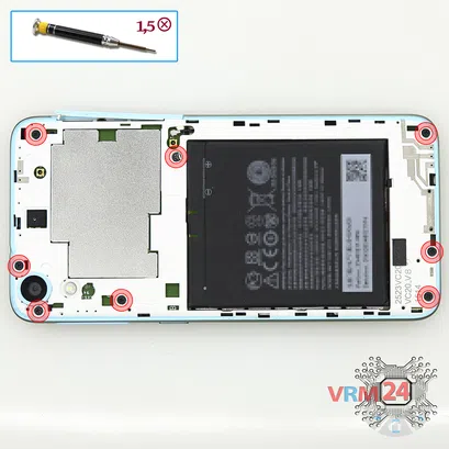 How to disassemble HTC Desire 626, Step 3/1