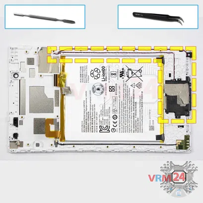 Cómo desmontar Lenovo Tab 4 TB-8504X, Paso 16/1