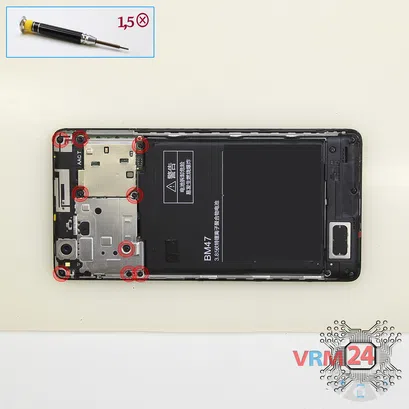 How to disassemble Xiaomi RedMi 3, Step 3/1