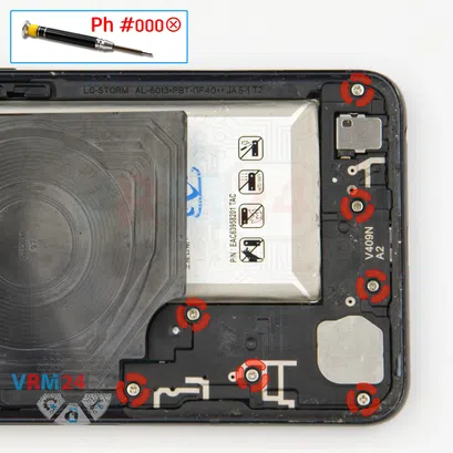 Como desmontar LG V40 ThinQ V405 por si mesmo, Passo 5/1