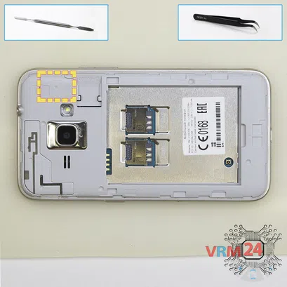 Como desmontar Samsung Galaxy J1 (2016) SM-J120 por si mesmo, Passo 3/1
