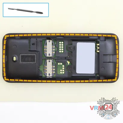 How to disassemble Microsoft RM-1035 (Nokia 130), Step 3/1