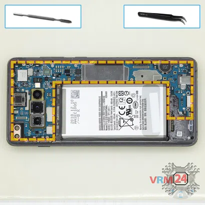Cómo desmontar Samsung Galaxy S10 Plus SM-G975, Paso 10/1