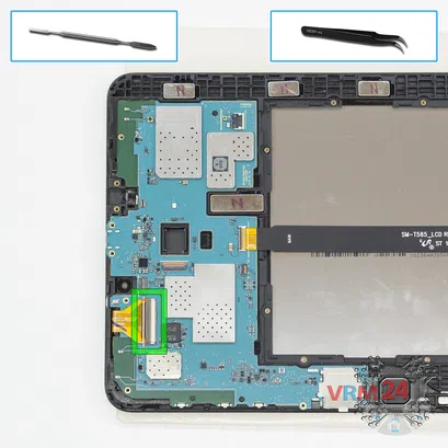 Cómo desmontar Samsung Galaxy Tab A 10.1'' (2016) SM-T585, Paso 21/1