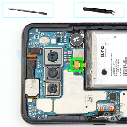 How to disassemble LG V50 ThinQ, Step 6/1