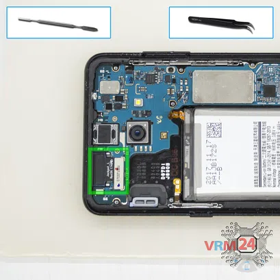 How to disassemble Samsung Galaxy A8 (2018) SM-A530, Step 6/1