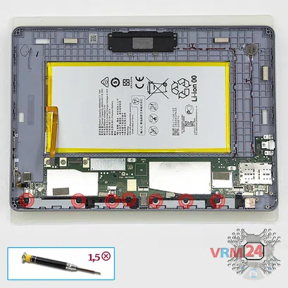 Cómo desmontar Huawei MediaPad T3 (10''), Paso 8/1