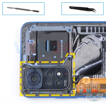 How to disassemble Xiaomi Redmi Note 11, Step 5/1