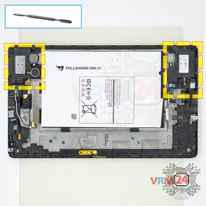 How to disassemble Samsung Galaxy Tab S 8.4'' SM-T705, Step 9/1