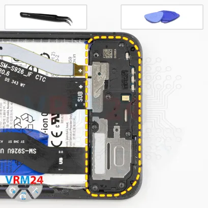 How to disassemble Samsung Galaxy S24+ SM-S921, Step 8/1