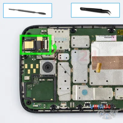 Como desmontar Motorola Moto G (1st gen) XT1032, Passo 6/1