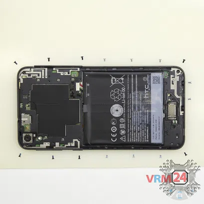 Cómo desmontar HTC One E9s, Paso 4/2