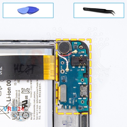 Cómo desmontar Samsung Galaxy A23 SM-A235, Paso 11/1