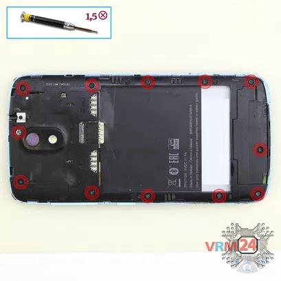 How to disassemble HTC Desire 326G, Step 3/1