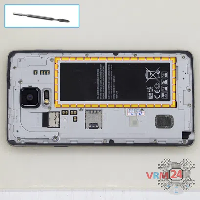 Cómo desmontar Samsung Galaxy Note 4 SM-N910, Paso 3/1