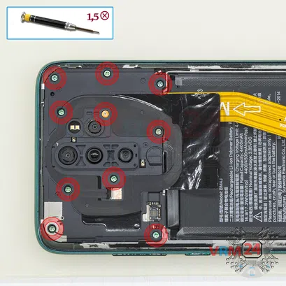 Como desmontar Xiaomi Redmi Note 8 Pro por si mesmo, Passo 5/1
