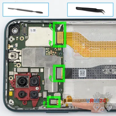 Como desmontar Huawei P40 Lite, Passo 12/1