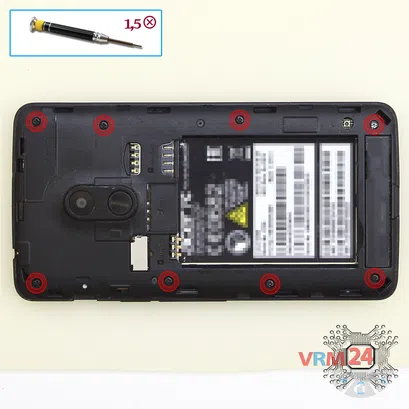 Como desmontar Acer Liquid Z200 por si mesmo, Passo 3/1