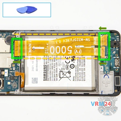 Cómo desmontar Samsung Galaxy M32 SM-M325, Paso 8/1