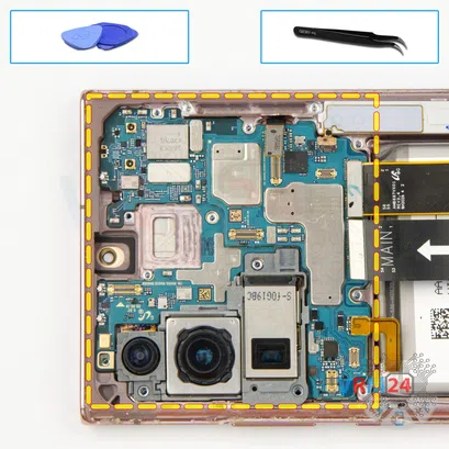 Cómo desmontar Samsung Galaxy Note 20 Ultra SM-N985, Paso 13/1