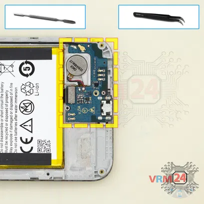 Cómo desmontar ZTE Blade Z10, Paso 9/1