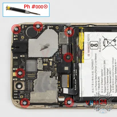 Como desmontar Motorola Moto M TX1663 por si mesmo, Passo 11/1