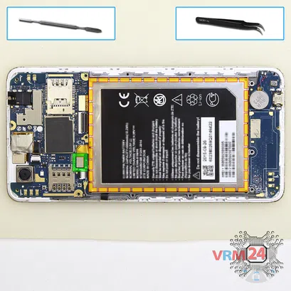 Cómo desmontar ZTE Blade X3 T620, Paso 5/1