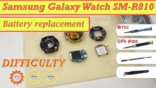 How to replace battery Samsung Galaxy Watch SM-R810 (first gen)🔋