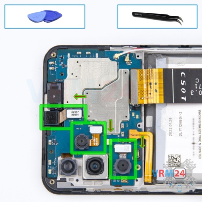 Cómo desmontar Samsung Galaxy A23 SM-A235, Paso 14/1