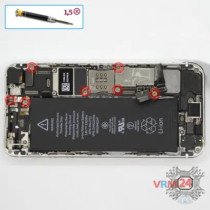 How to disassemble Apple iPhone 5S, Step 6/1