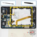 How to disassemble Samsung Galaxy Tab A 10.5'' SM-T595, Step 9/1