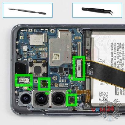 Cómo desmontar Samsung Galaxy S20 SM-G981, Paso 13/1