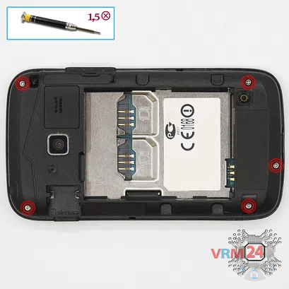 How to disassemble Samsung Galaxy Y Duos GT-S6102, Step 3/1