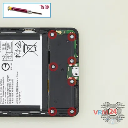 How to disassemble Nokia 5.1 TA-1075, Step 6/1
