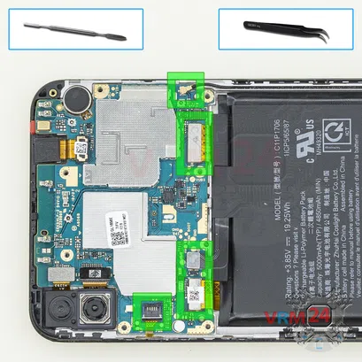 Como desmontar Asus Zenfone Max Pro (M1) ZB601KL por si mesmo, Passo 11/1