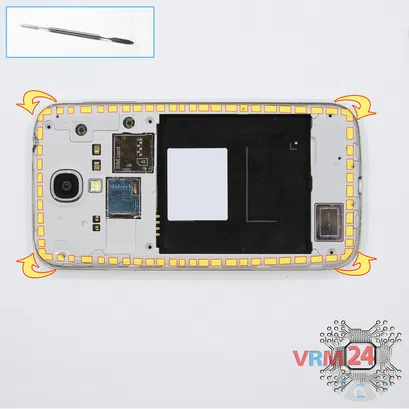 How to disassemble Samsung Galaxy S4 GT-i9500, Step 4/1