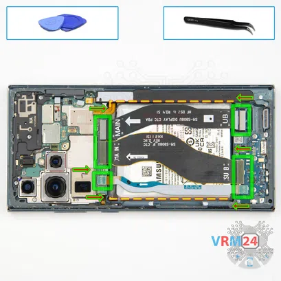 How to disassemble Samsung Galaxy S22 Ultra SM-S908, Step 10/1