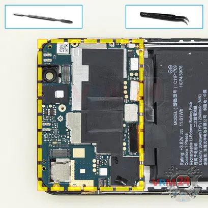 How to disassemble Asus ZenFone Live L1 ZA550KL, Step 12/1