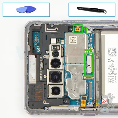 Cómo desmontar Samsung Galaxy S10 5G SM-G977, Paso 13/1