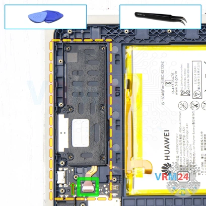 Como desmontar Huawei Mediapad T10s por si mesmo, Passo 12/1