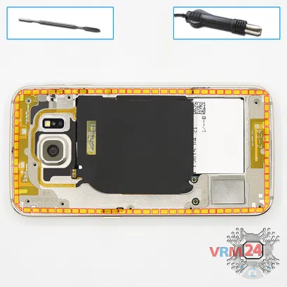 How to disassemble Samsung Galaxy S6 Edge SM-G925, Step 4/1