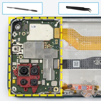 Como desmontar Huawei P40 Lite, Passo 14/1