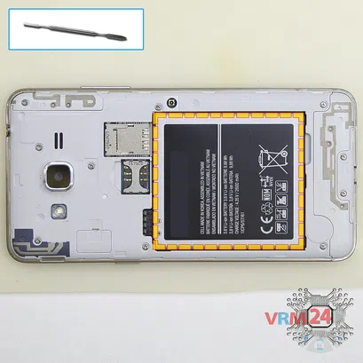 Como desmontar Samsung Galaxy J2 Prime SM-G532 por si mesmo, Passo 2/1