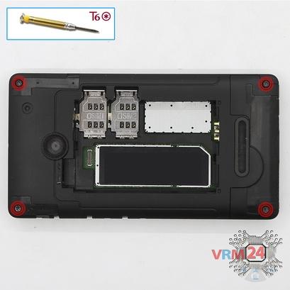 How to disassemble Microsoft Lumia 435 DS RM-1069, Step 3/1