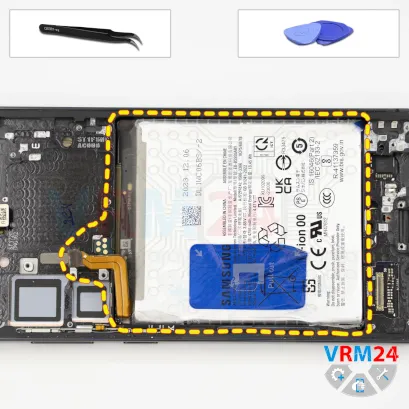 How to disassemble Samsung Galaxy S24+ SM-S921, Step 18/1