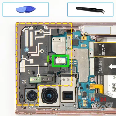Cómo desmontar Samsung Galaxy Note 20 Ultra SM-N985, Paso 8/1