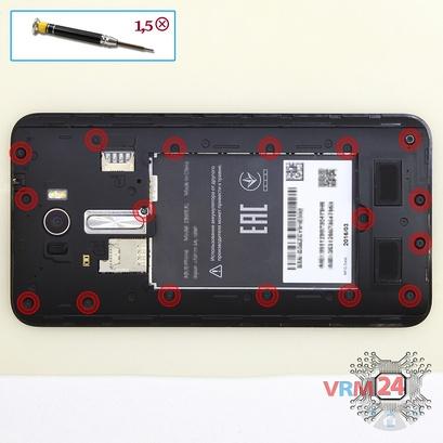 How to disassemble Asus ZenFone 2 Laser ZE601KL, Step 3/1