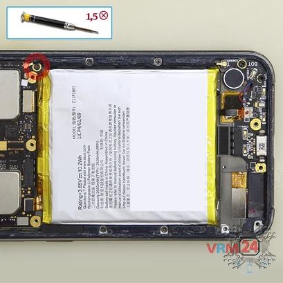 How to disassemble Asus ZenFone 3 ZE520KL, Step 10/1