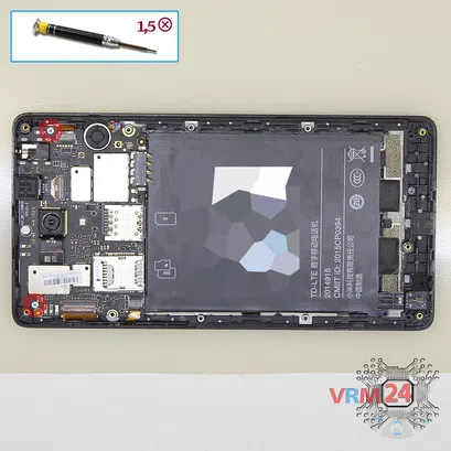 How to disassemble Xiaomi RedMi Note 1S, Step 8/1